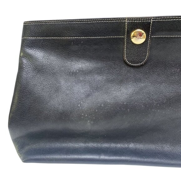 LANCEL Paris Bag Black Leather Made in Italy Clutch Designer Handbag - Picture 8 of 13